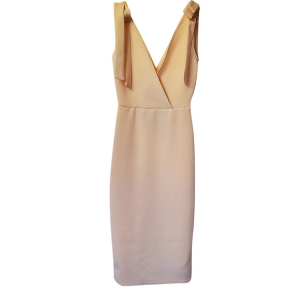 Midi pencil dress with bow - Picture 4 of 4